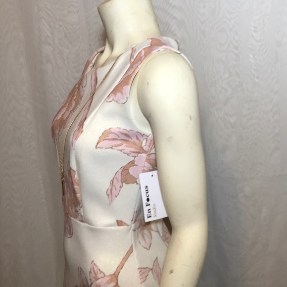 NWT, Enfocus studio shimmery floral dress. Size 6 - Picture 6 of 9